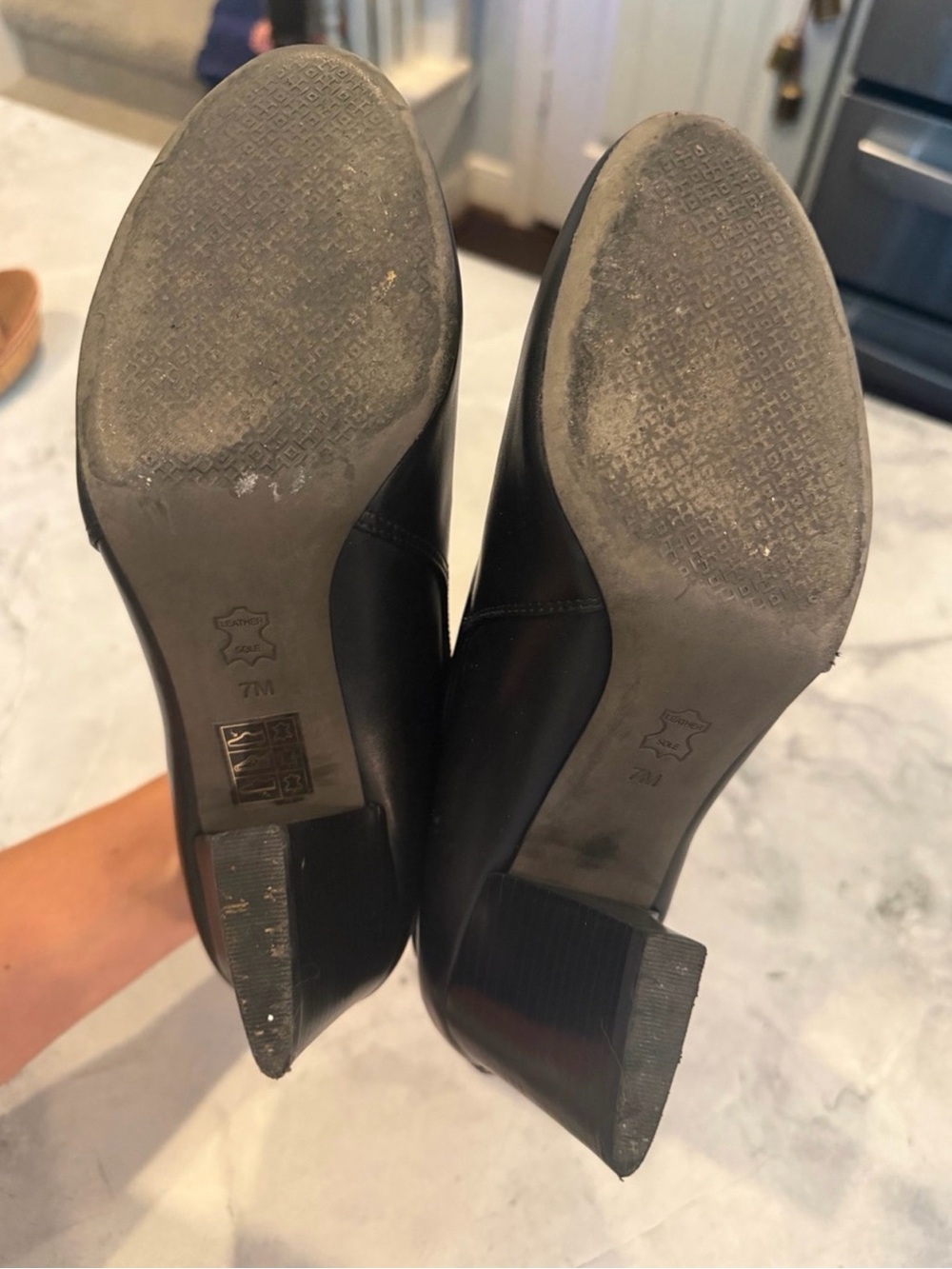 Tory Burch Womens 7 Black Leather Logo Ankle Booties Silver Hardware - Picture 7 of 10